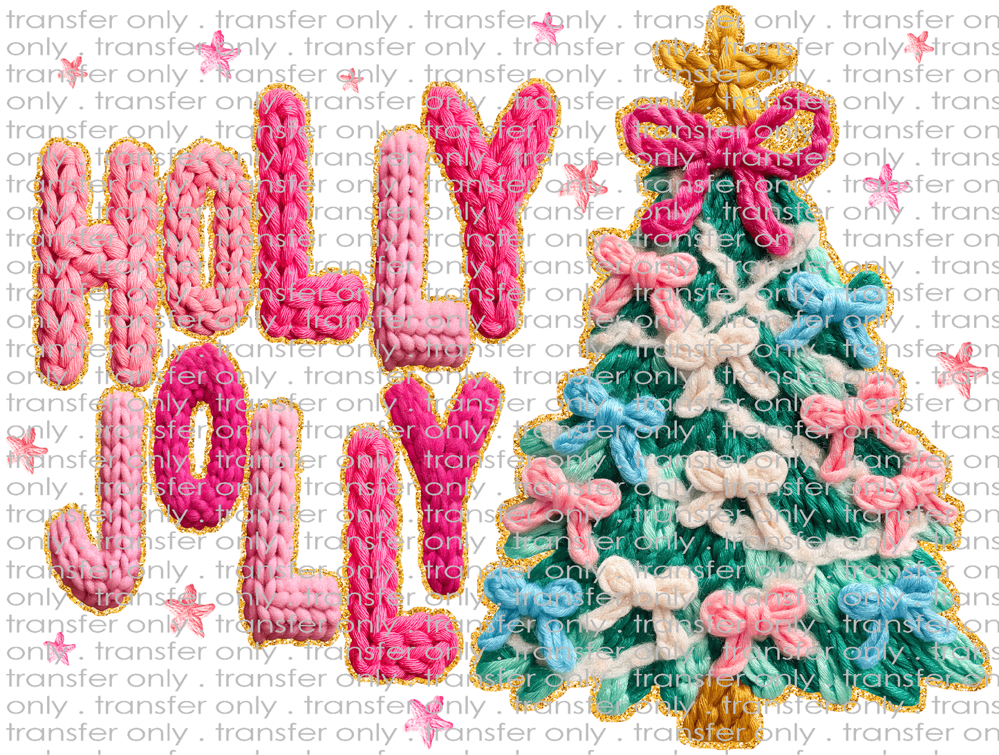 CHR 1337 Pink Holly Jolly with Tree