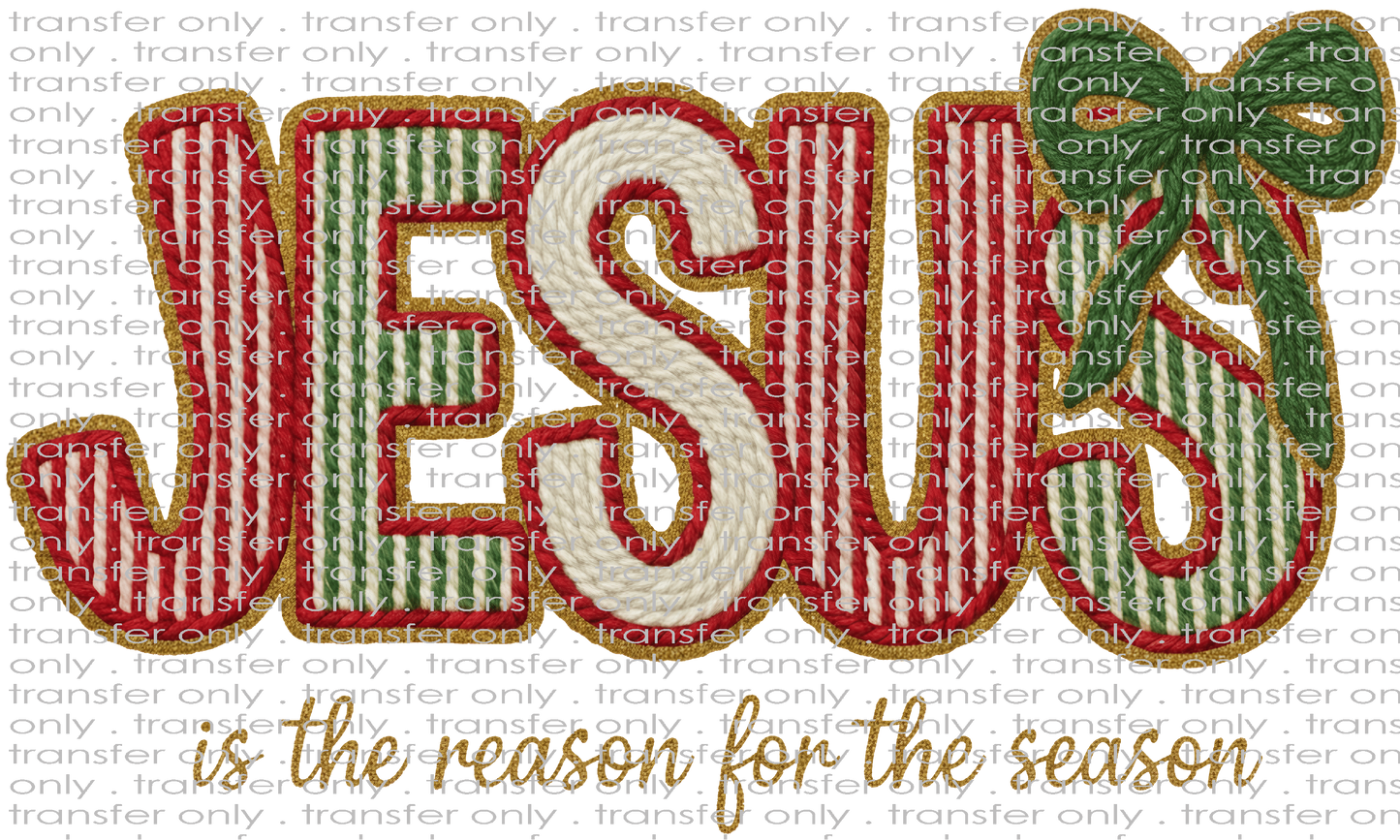 CHR 1339 Jesus is the Reason Faux Crochett