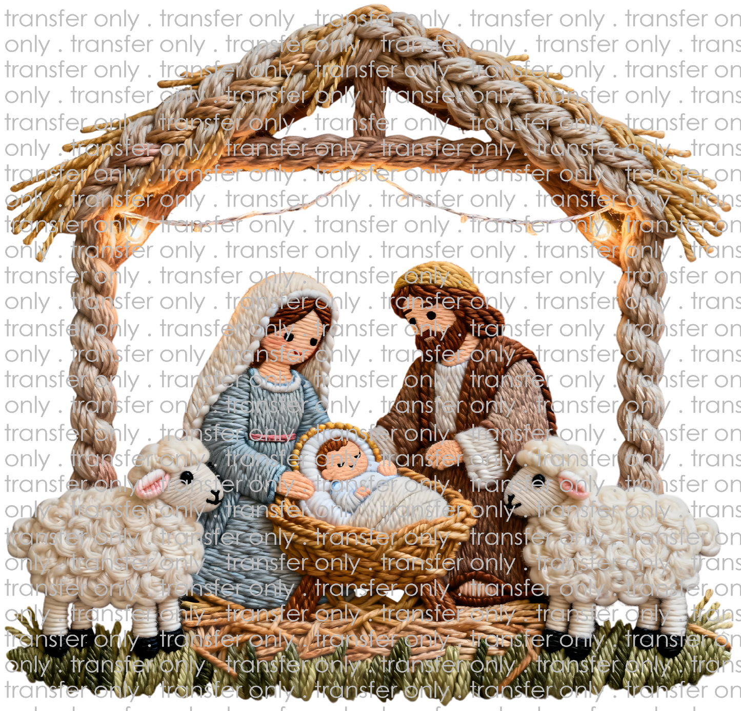 CHR 1344 Faux Crochet Nativity