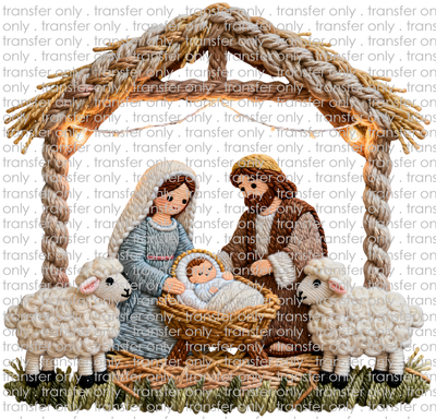 CHR 1344 Faux Crochet Nativity