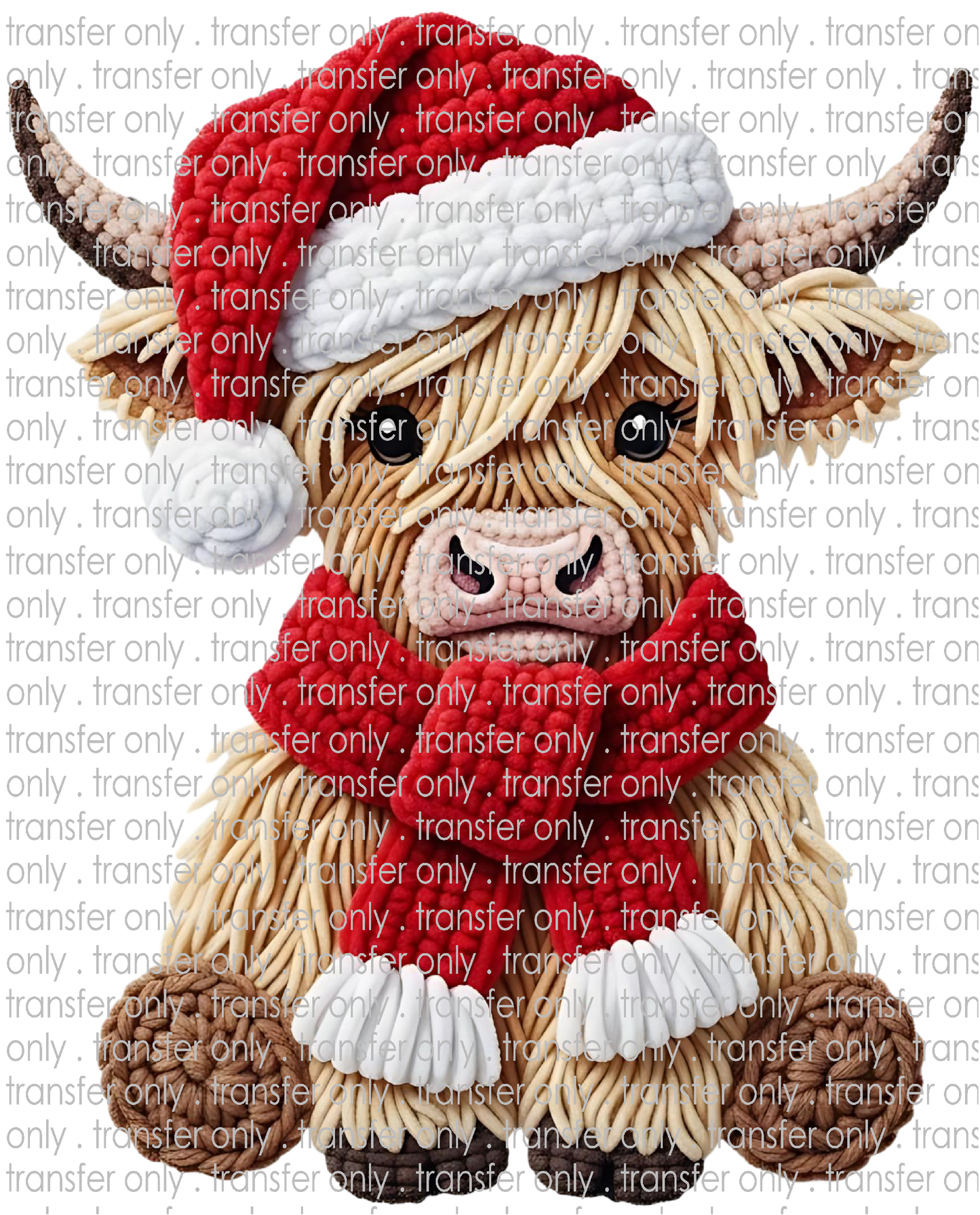 CHR 1363 Crochet Yarn Highland Cow Christmas