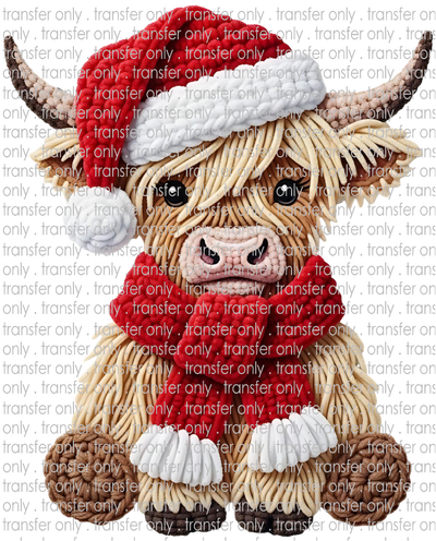 CHR 1363 Crochet Yarn Highland Cow Christmas
