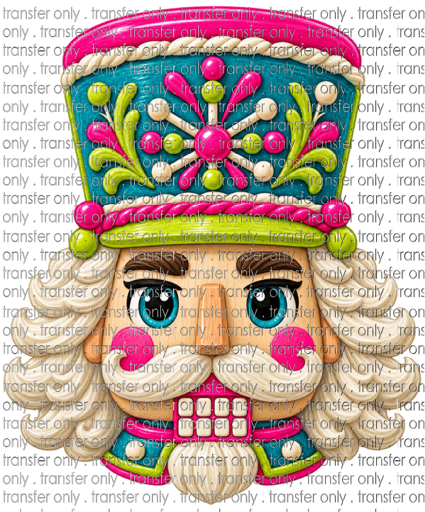 CHR 1367 Pink and Teal Nutcracker Head