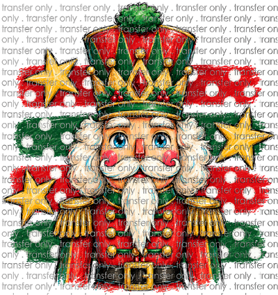CHR 1375 Nutcracker Red and Green with Polka Dots