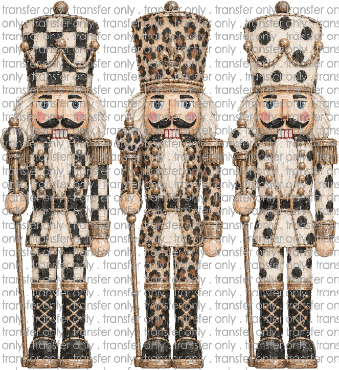 CHR 1379 Nutcrackers Checkered Leopard Dots