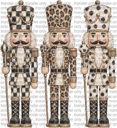 CHR 1379 Nutcrackers Checkered Leopard Dots
