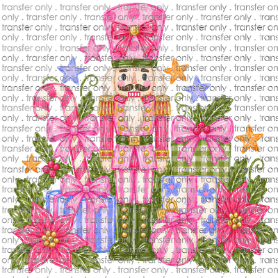 CHR 1385 Nutcracker with Gifts Pink and Green
