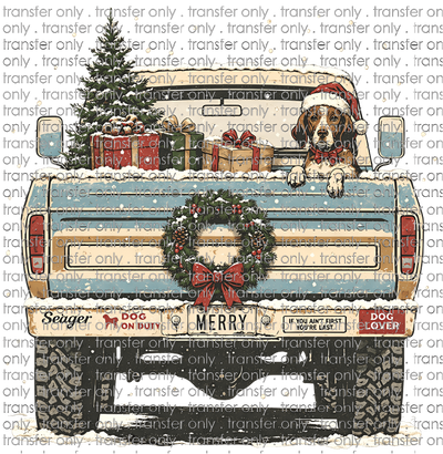 CHR 1389 Christmas Truck with Dog