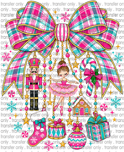 CHR 1390 Christmas Nutcracker Bow with Charms