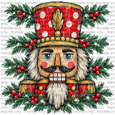 CHR 1392 Nutcracker Red Polka Dot with Greenery