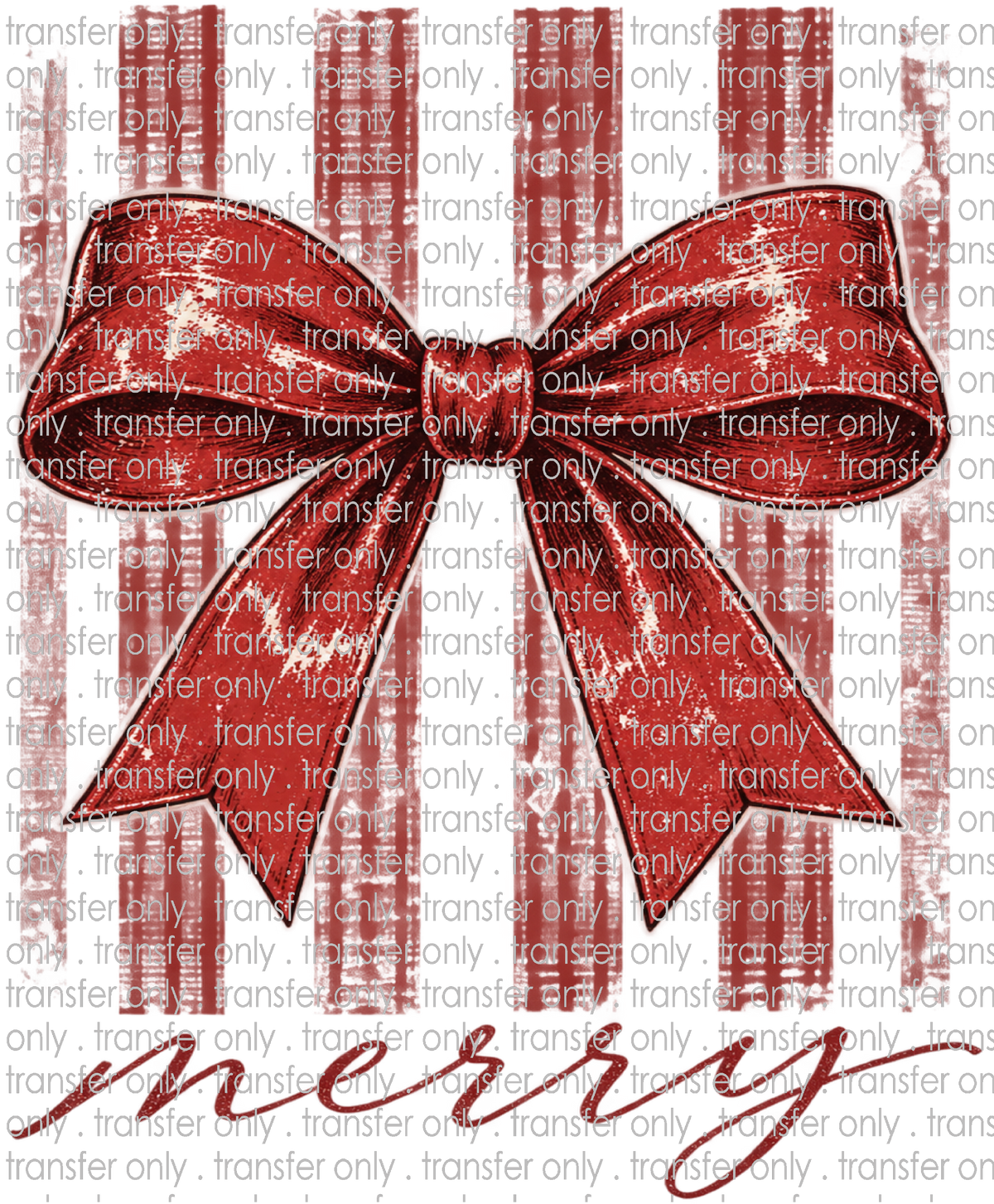 CHR 1437 Merry Bow with Red Stripes