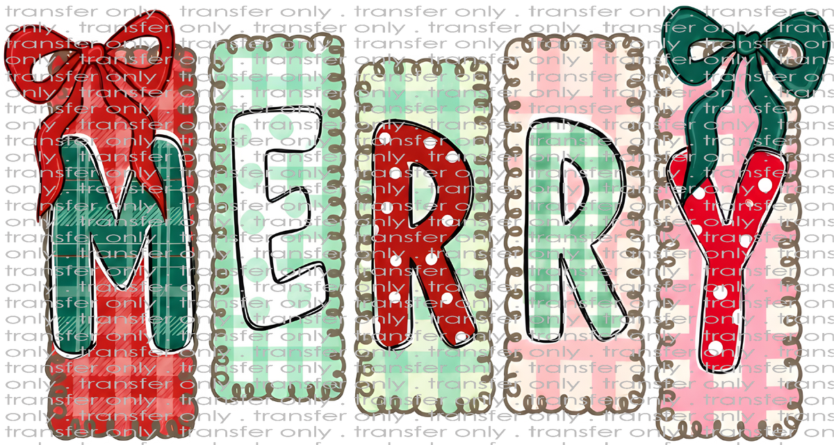 CHR 1438 Merry Plaid Bow