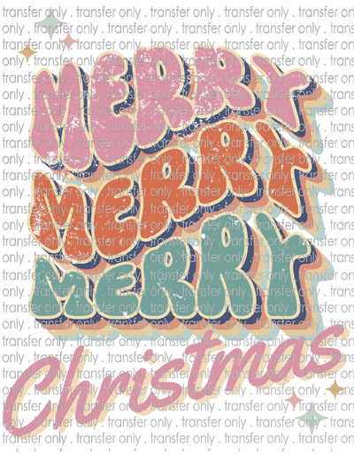 CHR 905 Retro Merry Christmas Distressed