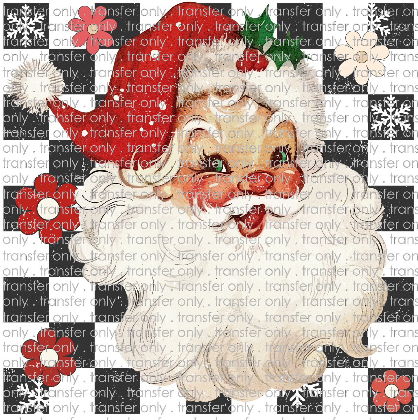 CHR 927 Santa Checkered Retro