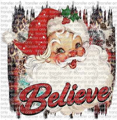 CHR 928 Vintage Santa Leopard Background