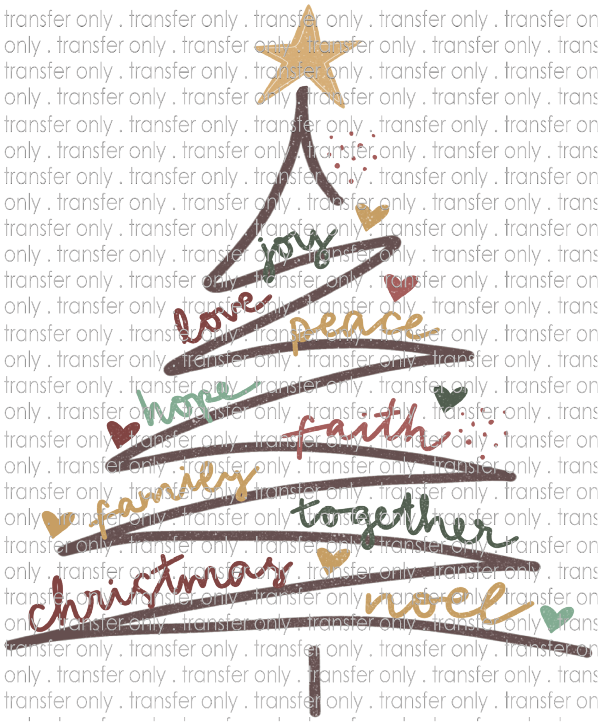 CHR 968 Line Christmas Tree with Words