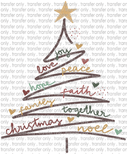 CHR 968 Line Christmas Tree with Words