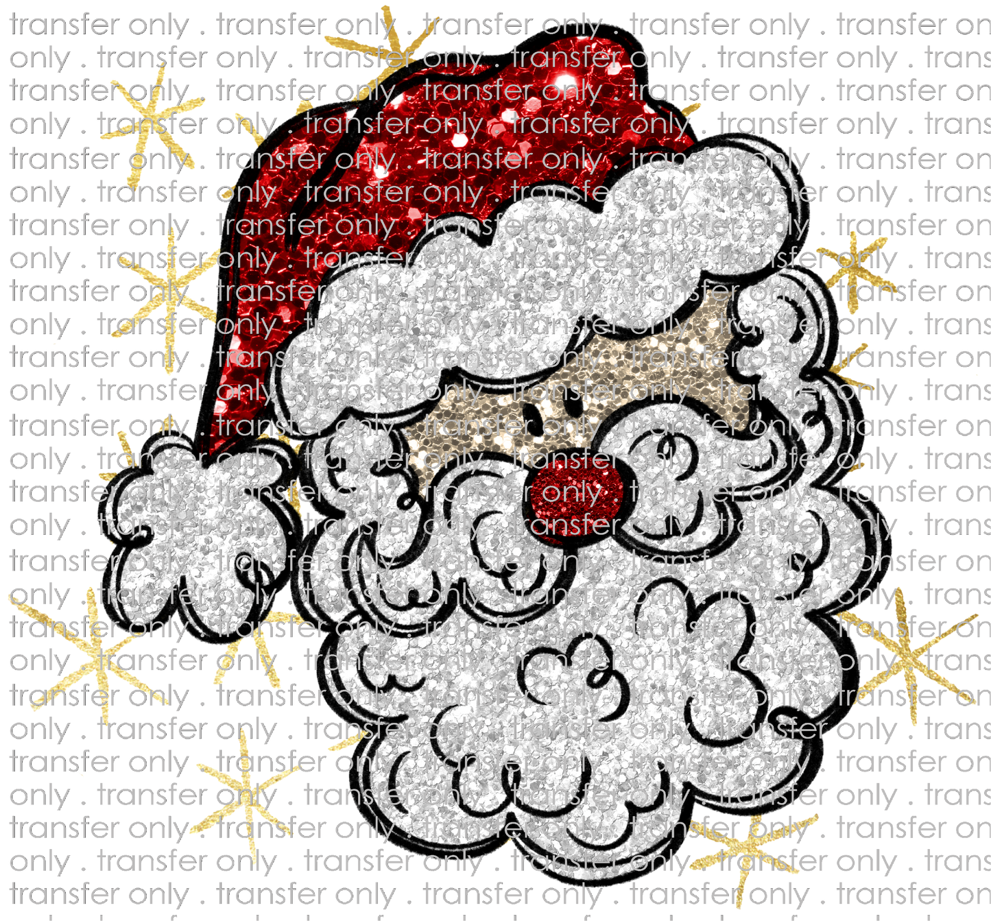 CHR 981 Santa Faux Glitter Bling