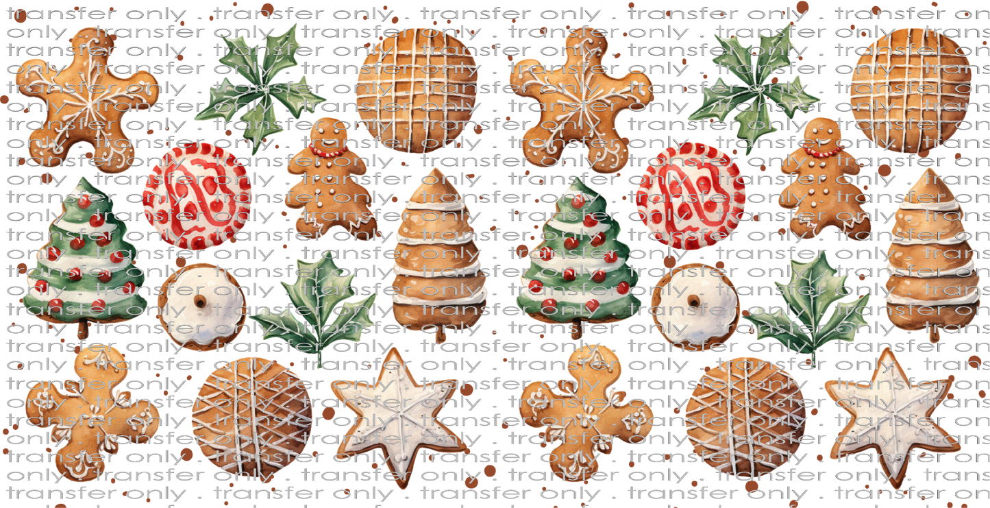 CHR UV 102 WM Christmas Ginger Bread Cookies UV DTF 16oz Wrap