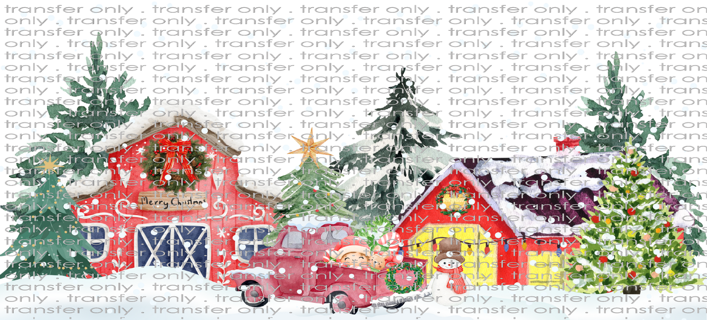 CHR UV 114 Christmas Truck Scene UV DTF 16oz Wrap