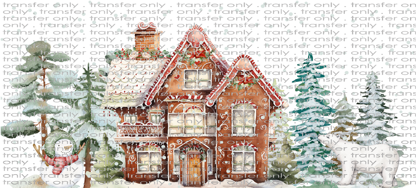 CHR UV 115 Christmas Gingerbread House Scene UV DTF 16oz Wrap