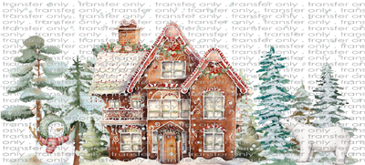 CHR UV 115 Christmas Gingerbread House Scene UV DTF 16oz Wrap