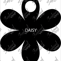 Stanley Acrylic Daisy Blank Scallop Name Plates