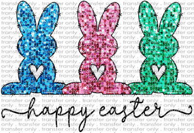 EST 181 Easter Three Bunnies Sequins