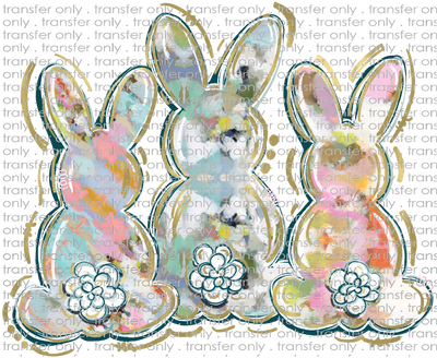 EST 194 Soft Pastel 3 Bunnies