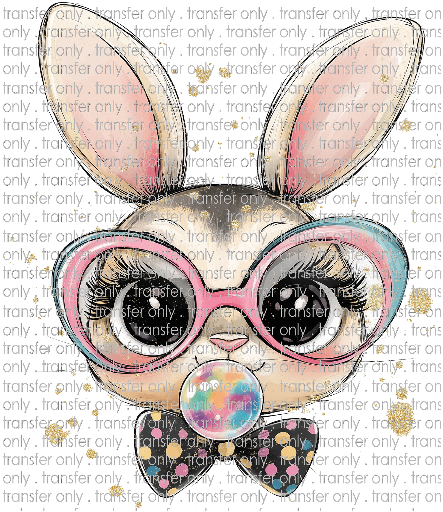 EST 204 Bunny with Bubble and Glasses