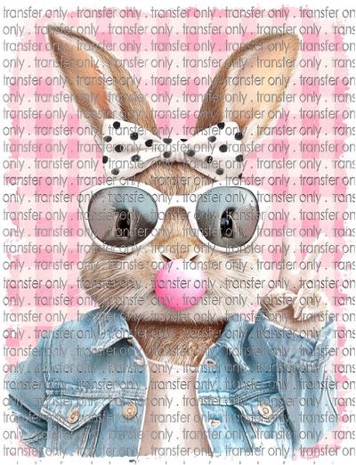 EST 261 Sassy Bunny Pink Background