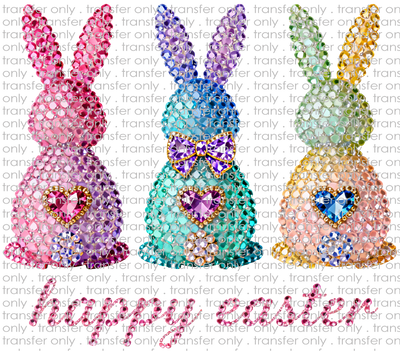 EST 274 Rhinestone Bunnyies Happy Easter