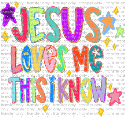 FAITH 216 Jesus Loves Me Faux Glitter