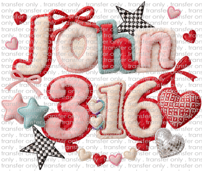 FAITH 221 John 316 Hearts Stars
