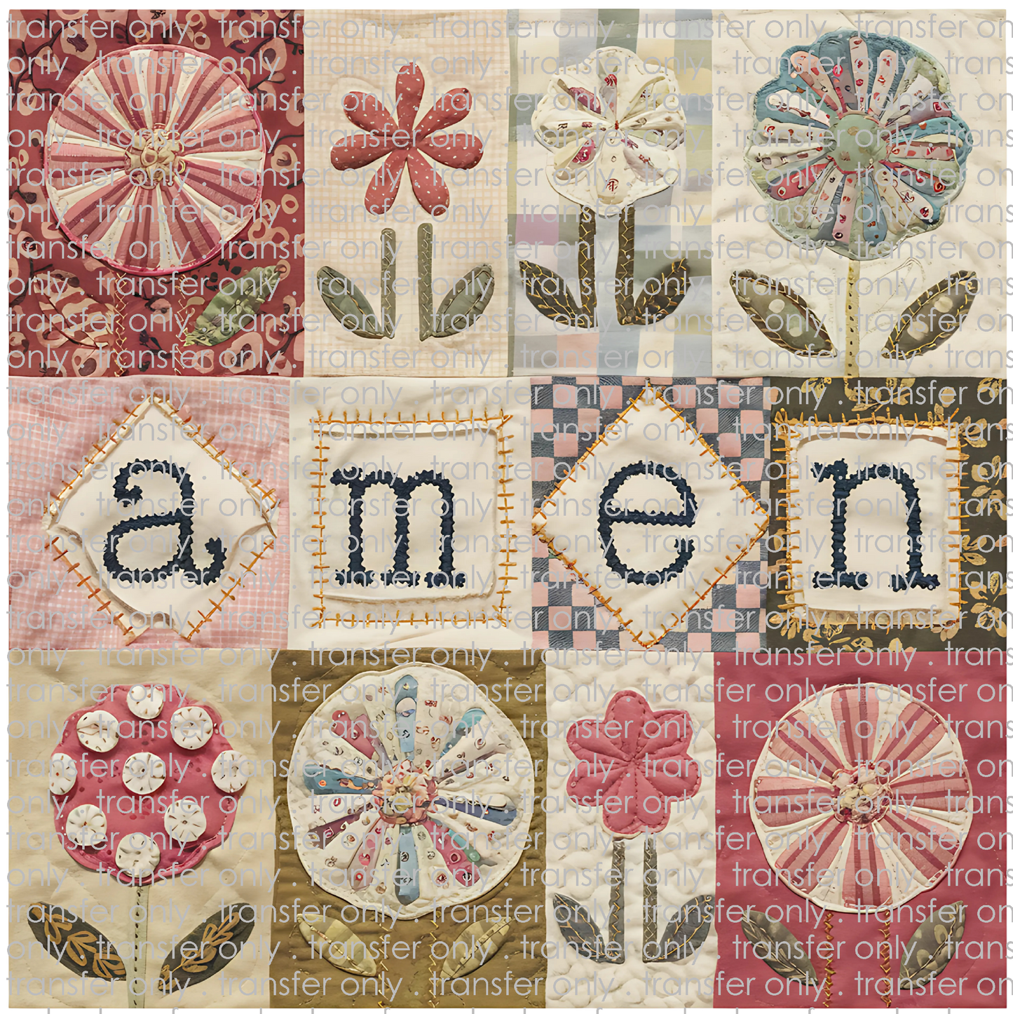FAITH 226 Amen Quilt Square