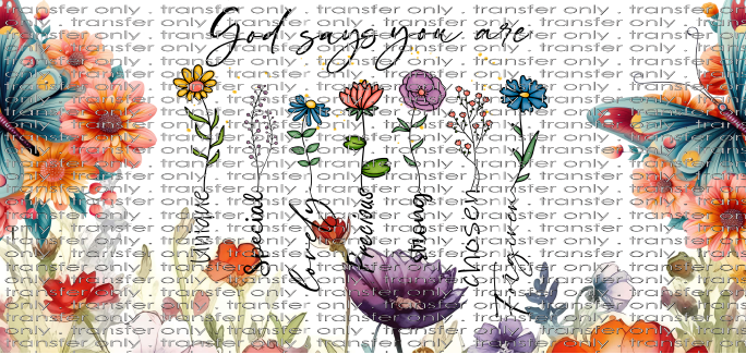 FAITH UV 103 God Says You are UV DTF 16oz Wrap