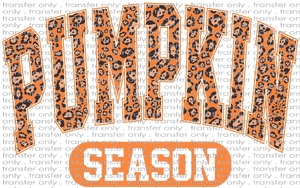 FALL 514 Leopard Pumpkin Season Words