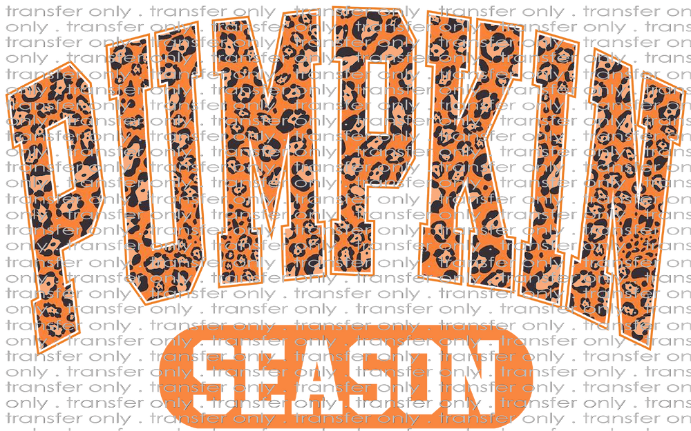 FALL 514 Leopard Pumpkin Season Words