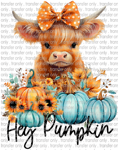 FALL 528 Hey Pumpkin Highland Cow