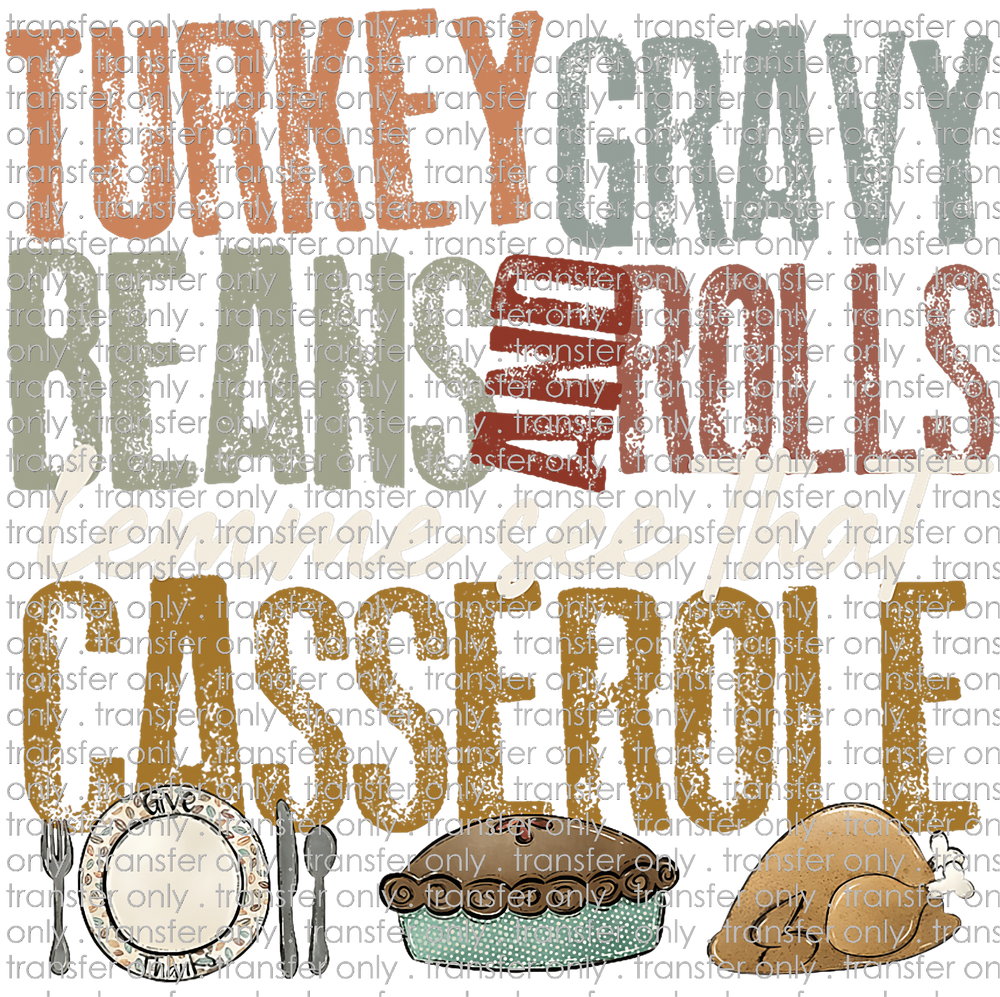 FALL 567 Turkey Gravy Beans and Rolls