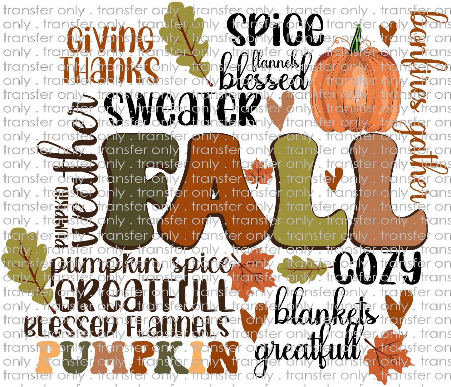 FALL 599 Fall Word Art