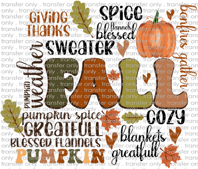 FALL 599 Fall Word Art