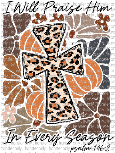 FALL 622 I Will Praise Him Boho Flower Pumpkin