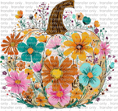 FALL 632 Pumpkin Boho Floral