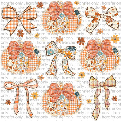 FALL 634 Plaid Pumpkins and Bows