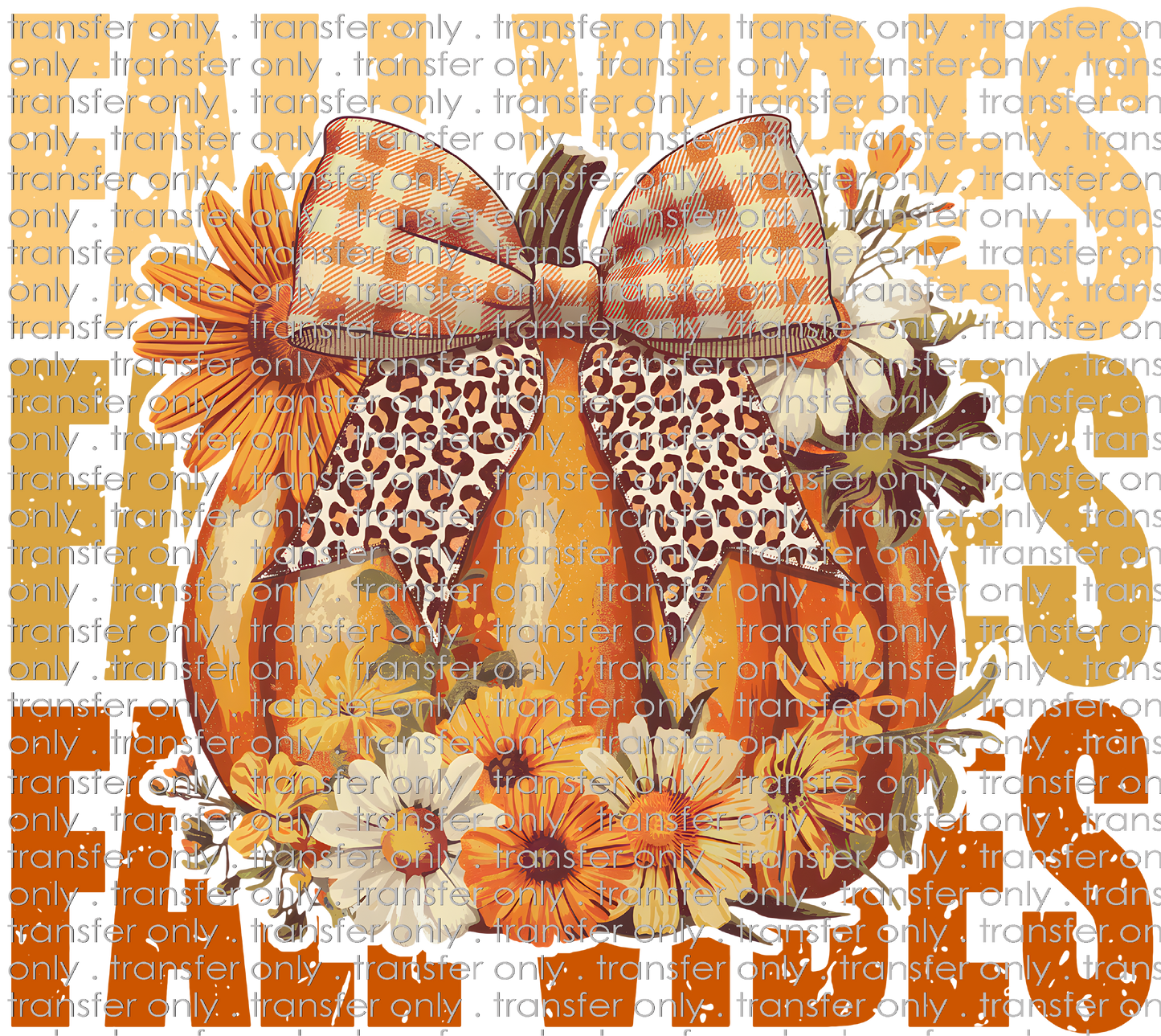 FALL 639 Fall Vibes Pumpkin with Flowers