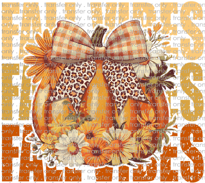 FALL 639 Fall Vibes Pumpkin with Flowers