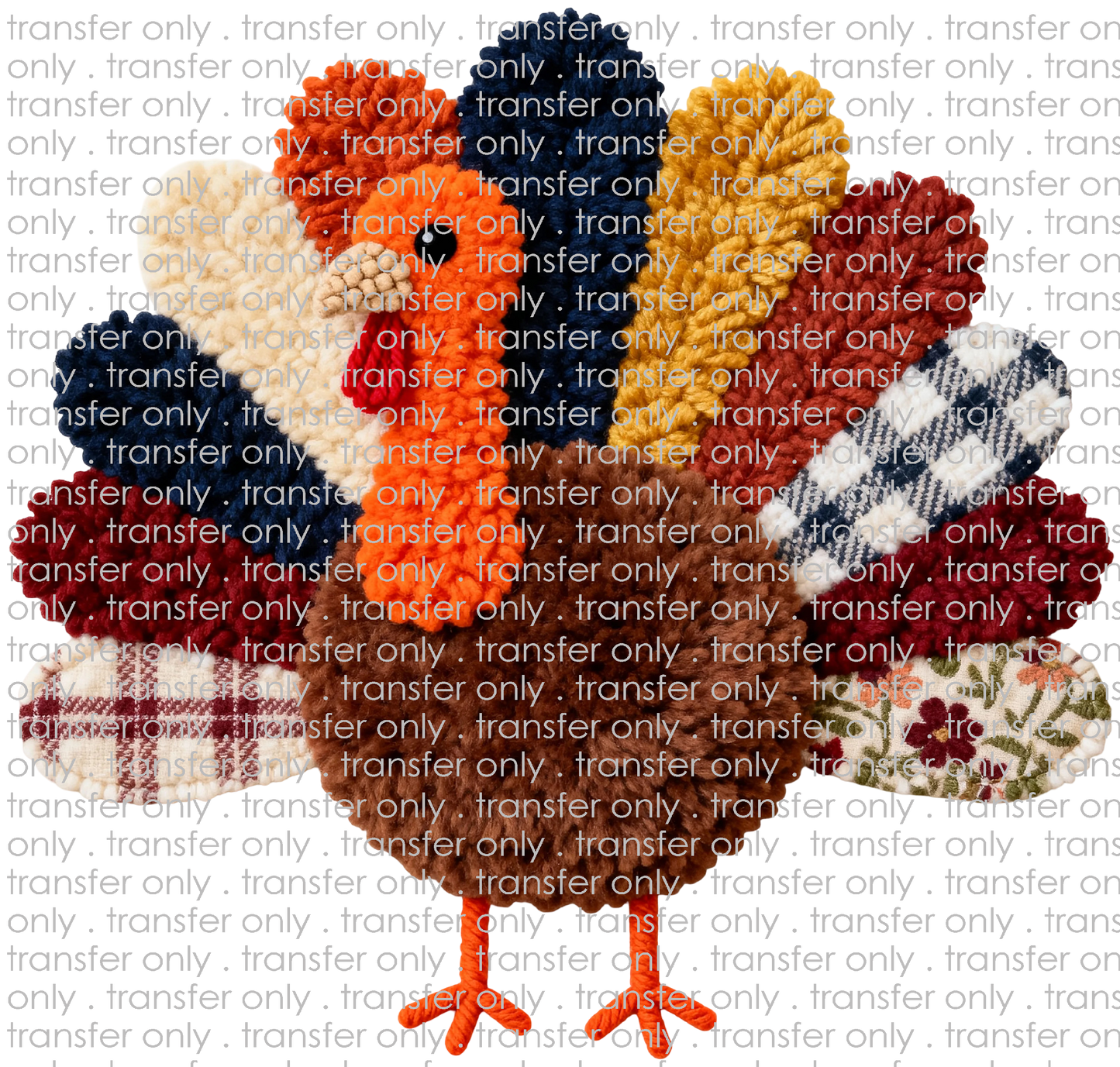 FALL 645 Faux Crochet Turkey