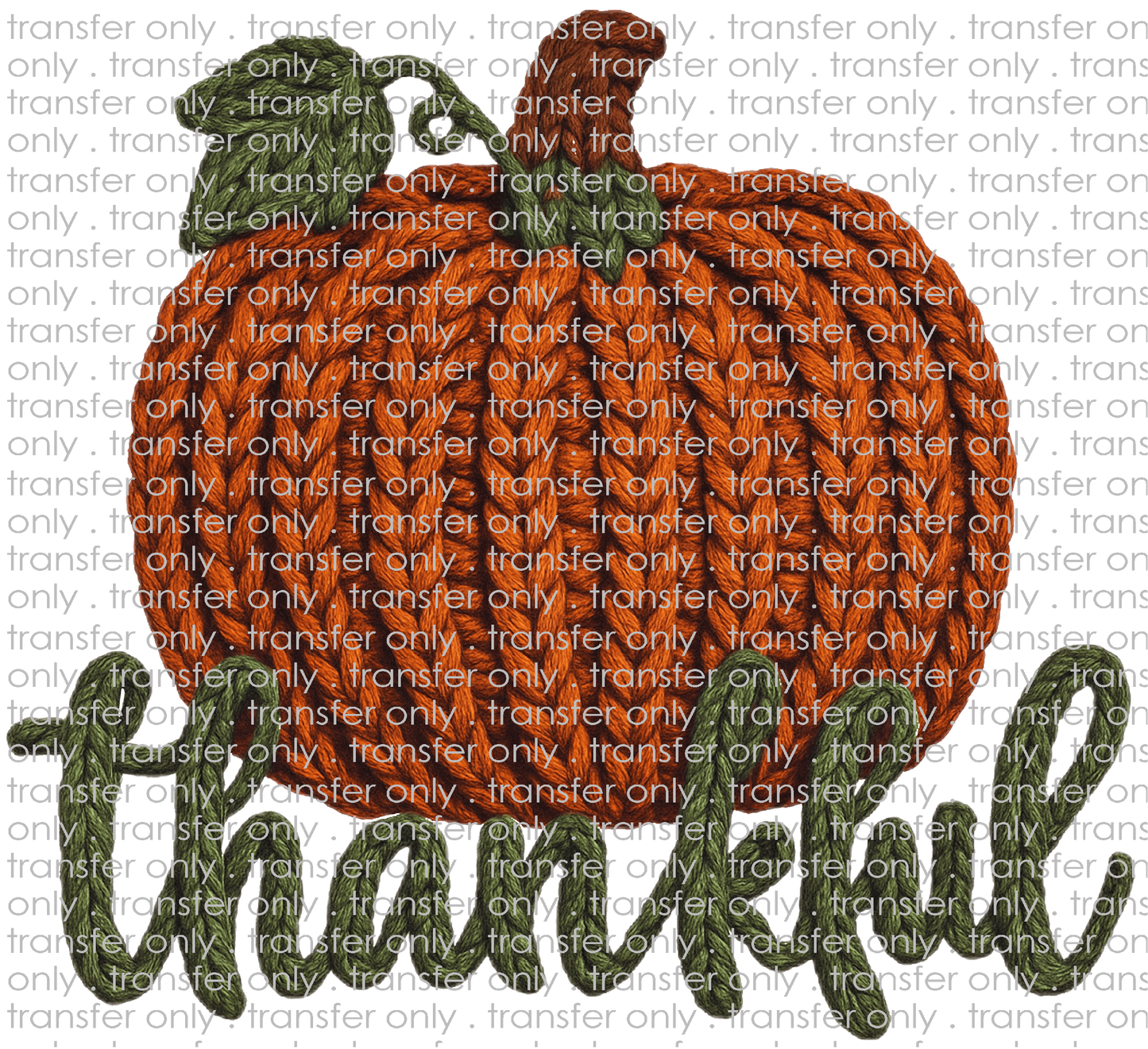 FALL 646 Faux Crochet Thankful Pumpkin