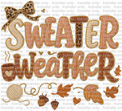 FALL 648 Faux Crochet Sweater Weather